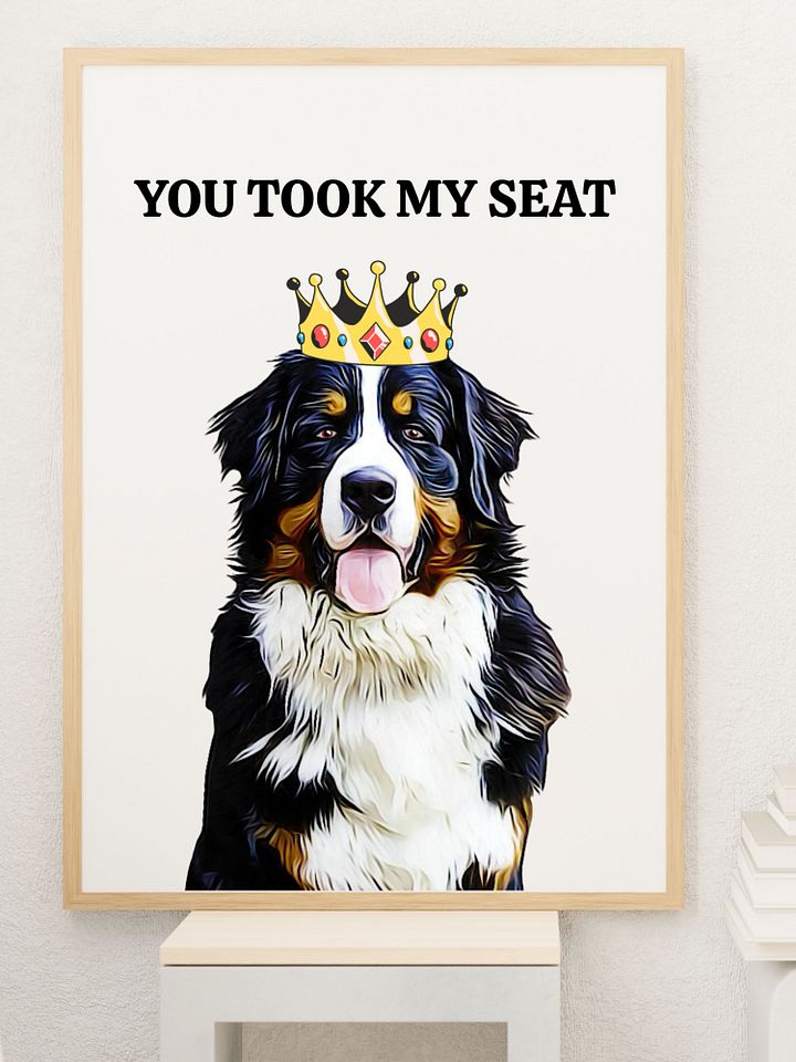 Border Collie With Crown Bathroom Downloadable Wall Art product image (1)