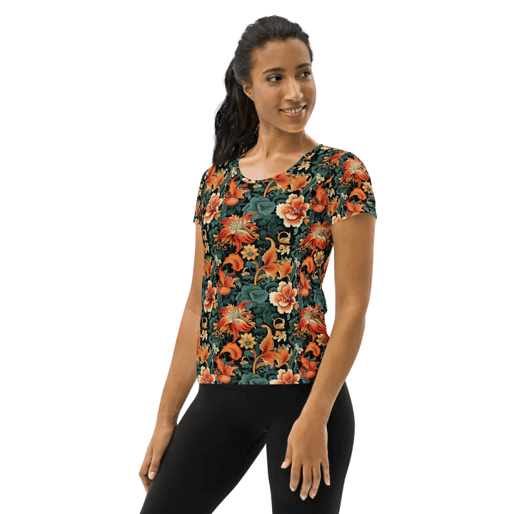 Sunset Flowers | Women's Athletic T-Shirt product image (2)