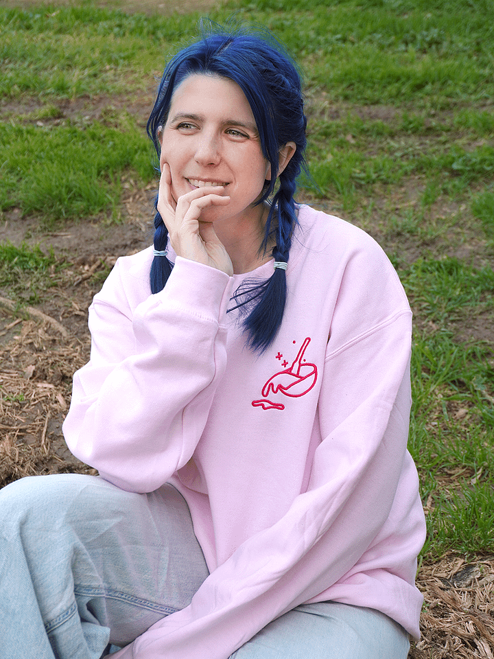 The Amateur Embroidered Sweater (Pink) product image (2)