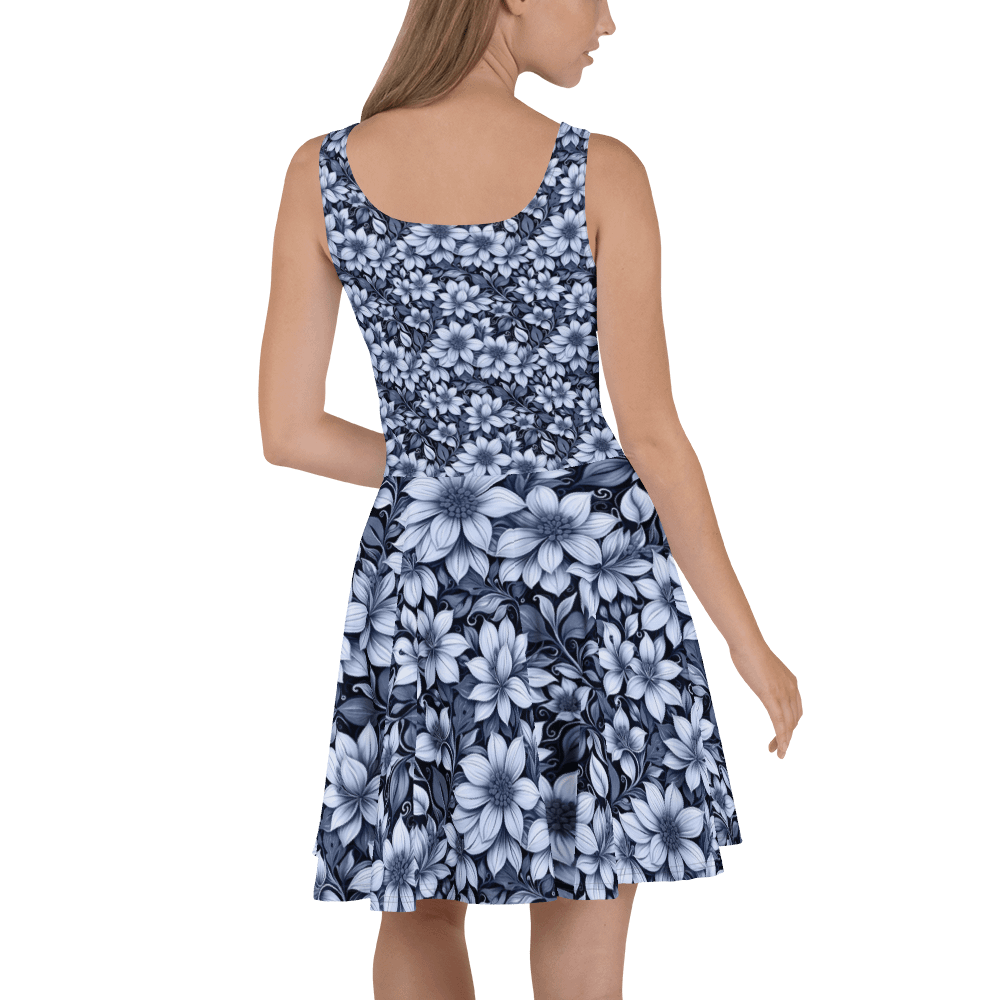 Indigo Flowers Skater Dress product image (4)