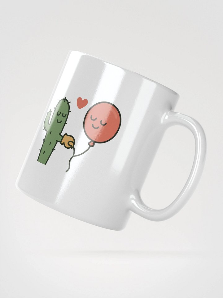 Cactus & Balloon White Glossy Mug product image (4)