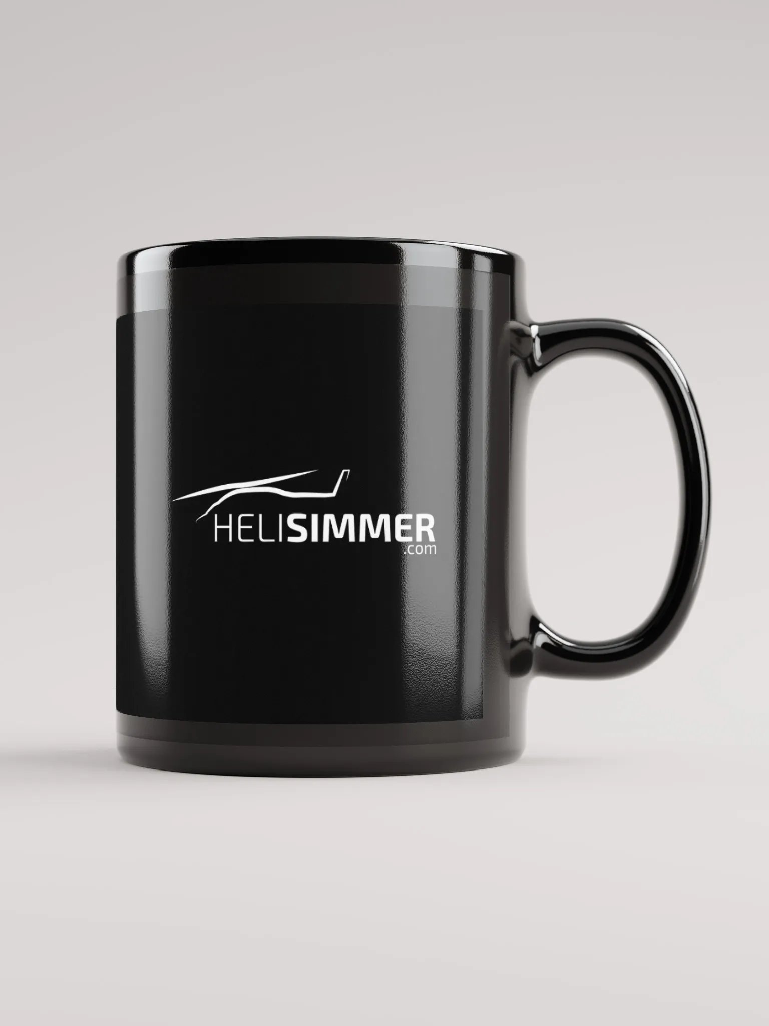 HeliSimmer.com Logo - All-Black Mug product image (2)