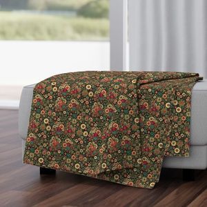 Seamless Pattern - Wilted Boho Floral Design on a Green Background product image (4)