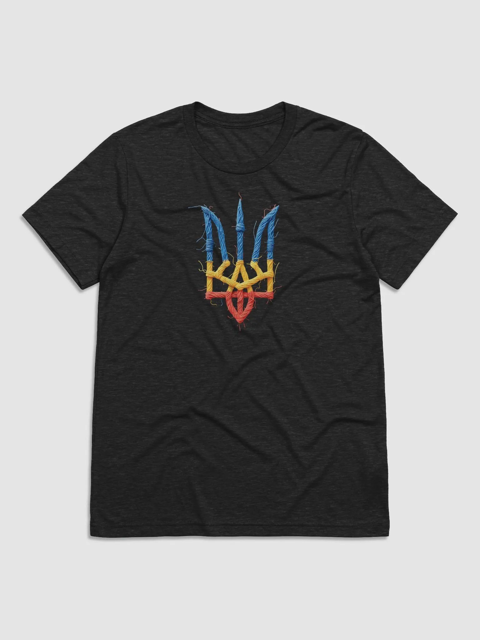 Vintage Support Ukraine Flag | Ukrainian Trident | Stand with UkraineTri-Blend Tee product image (4)