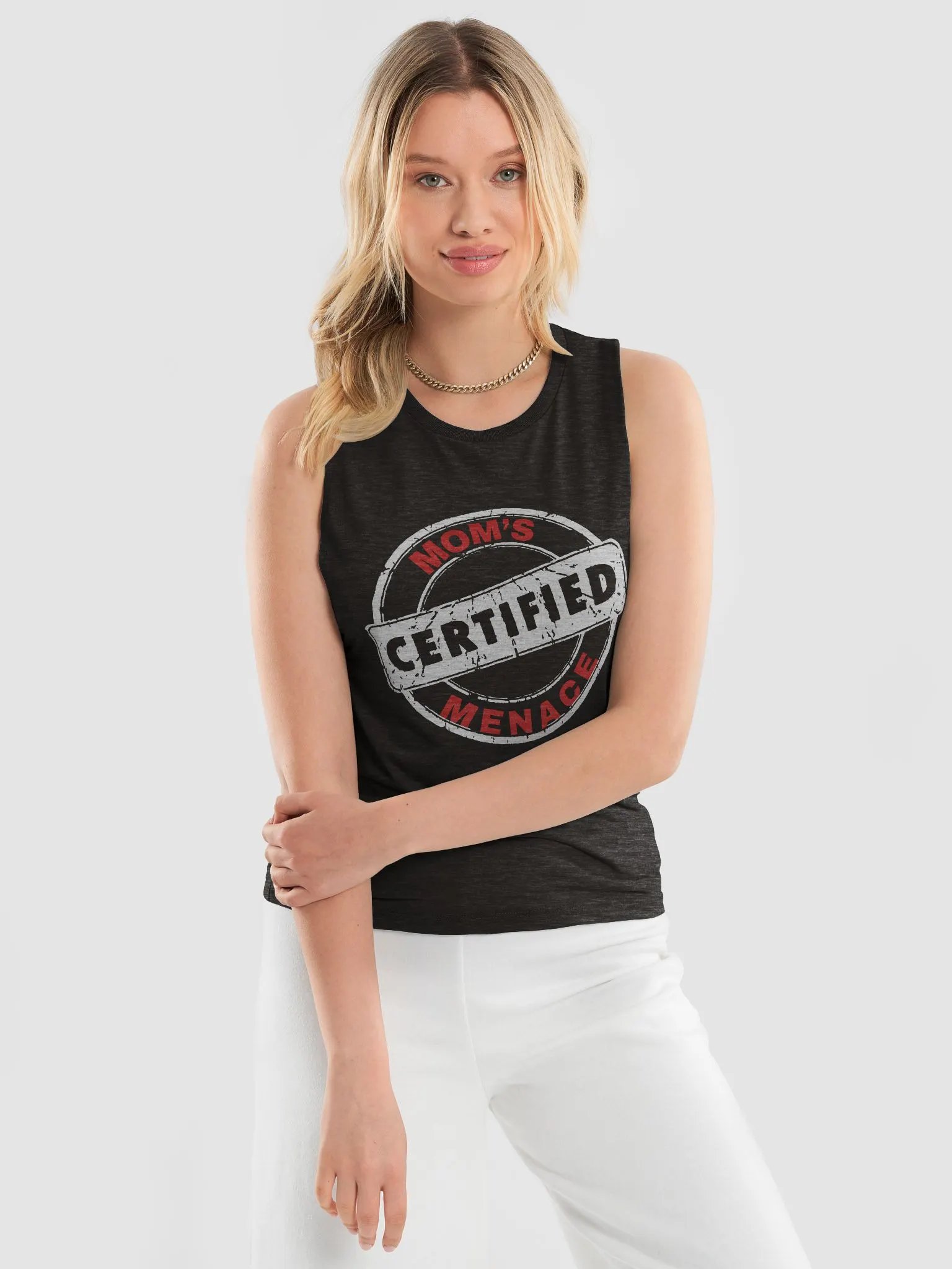 MOM'S CERTIFIED MENACE Stamp Flowy Tank product image (3)