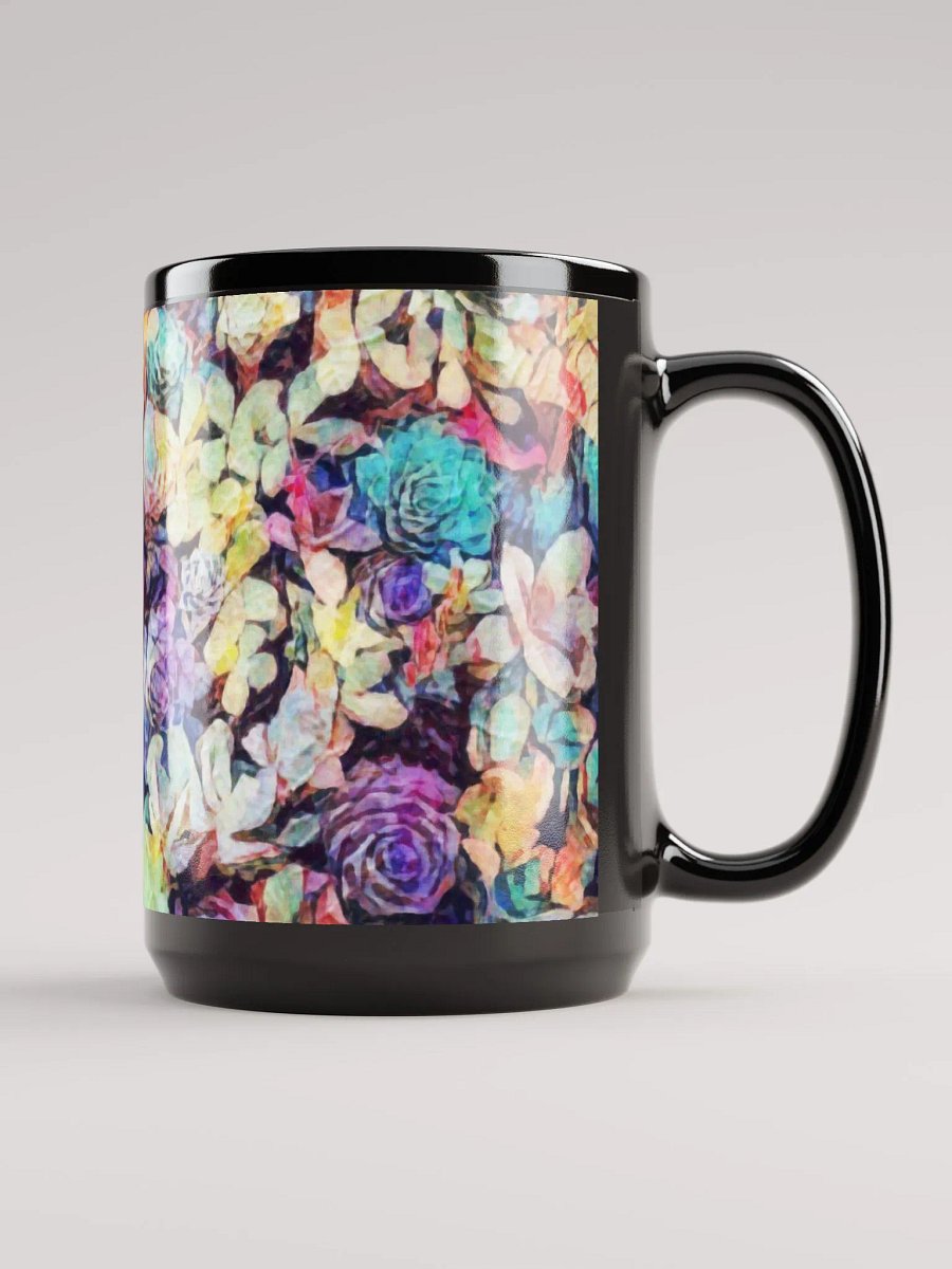 Abstract Graphic | Black Coffee Mug | Enchanting Succulent product image (3)