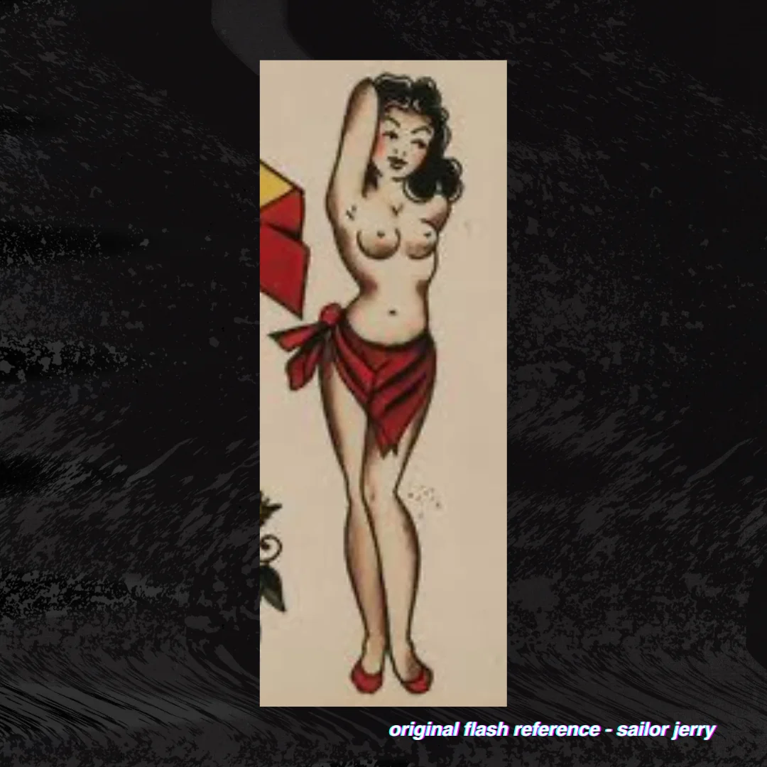 Sailor Jerry Red Sarong Pin Up Pattern product image (2)
