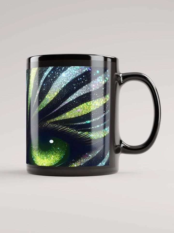 Glimmering Green-Eyed Cat Mug product image (1)