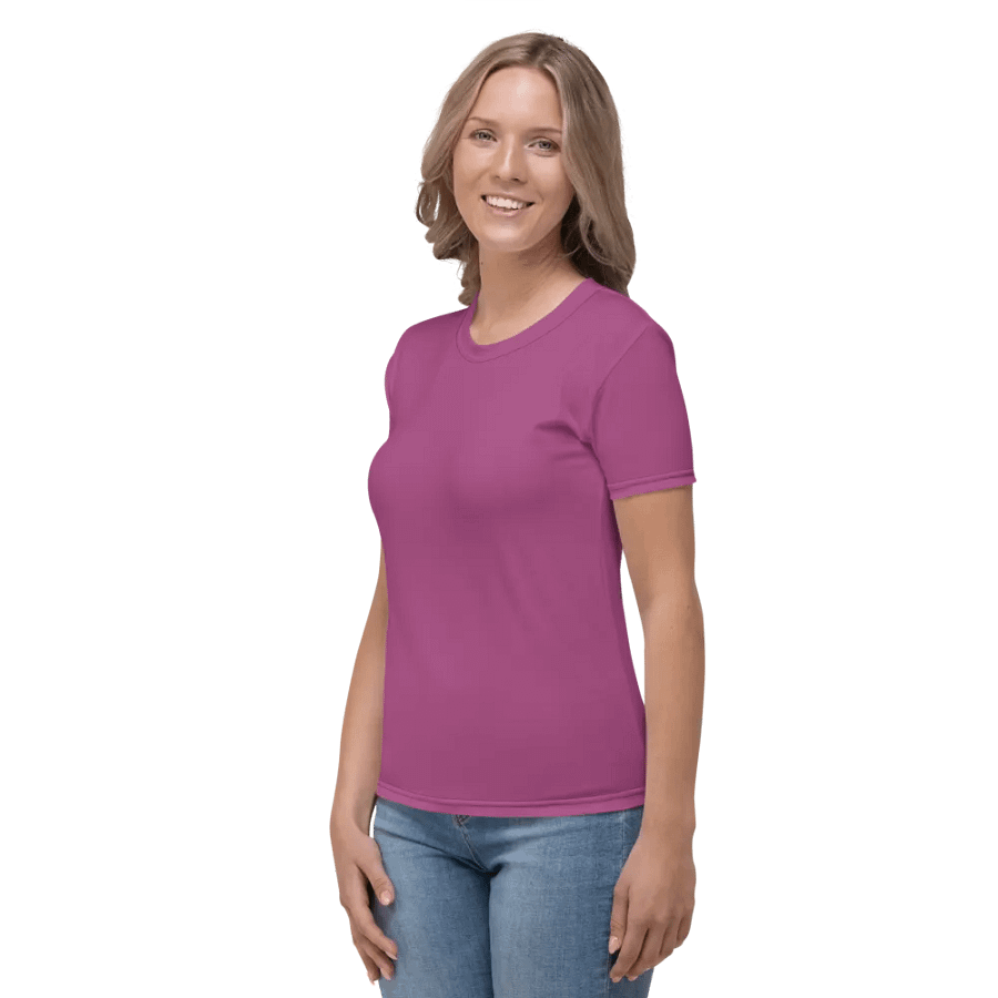 Plain Plum Purple True Summer Women's Crewneck Polyester Heavyweight Premium T-Shirt by Treasure Pie product image (4)