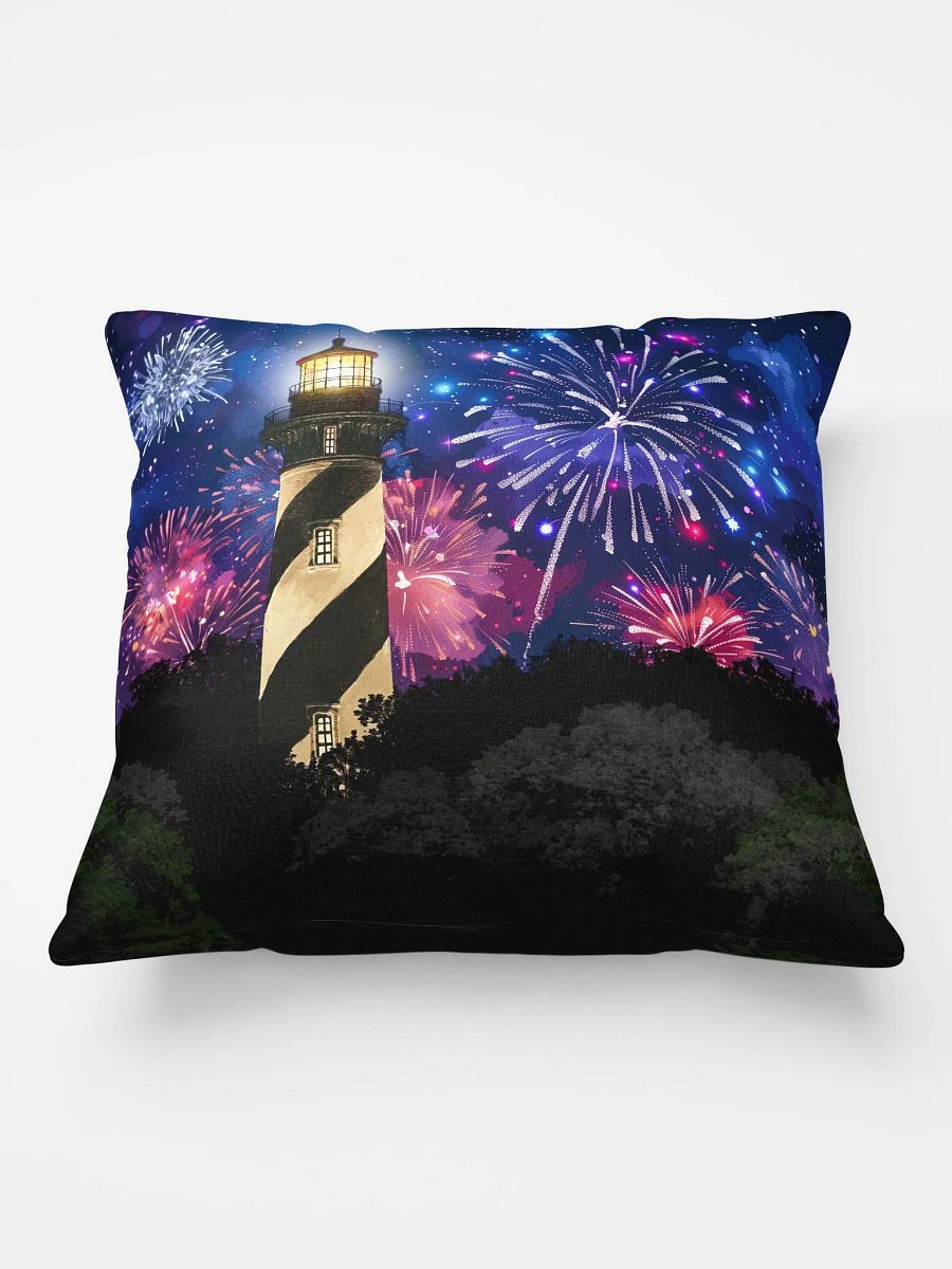 Fireworks Over St. Augustine Lighthouse – Florida Throw Pillow product image (2)