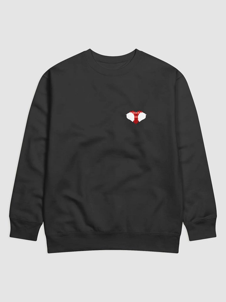 Valentine Matching Road Helmet Heart Crewneck (White-Right) product image (1)