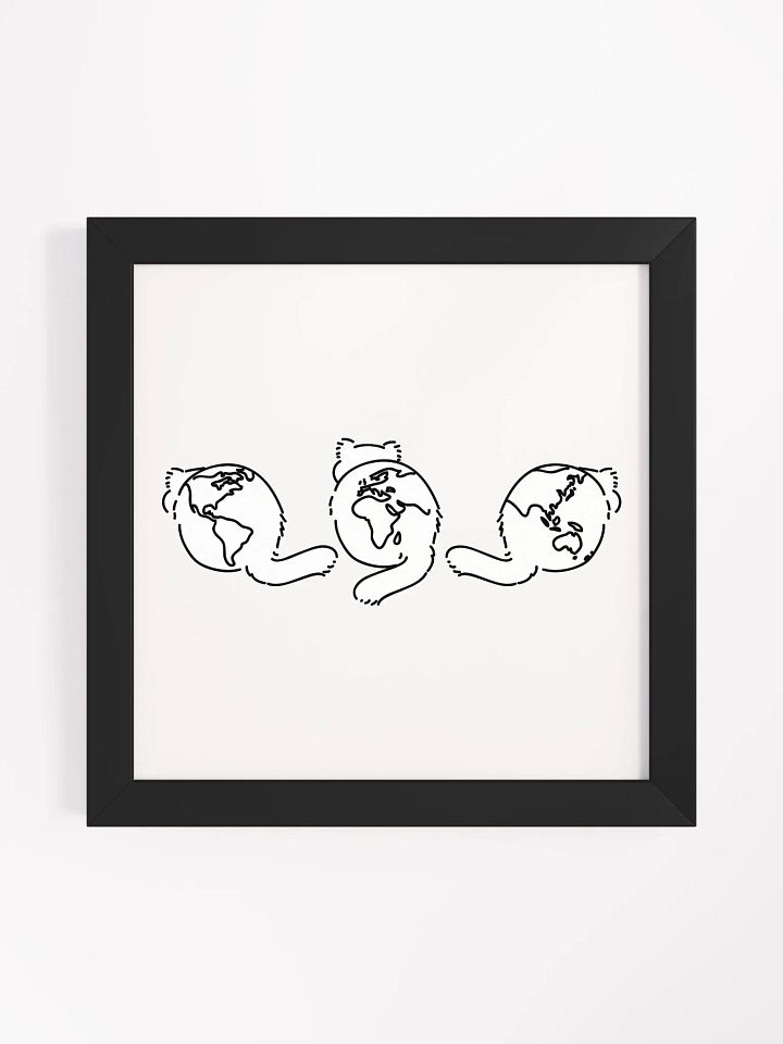 Planet Manul Trio - Framed Print product image (3)
