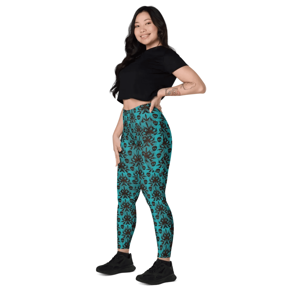 Gothic 2A High Waist Pocket Leggings - Teal product image (3)