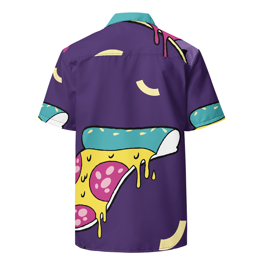 Zabu Tropical Breeze Purple Pizza Hawaiian Shirt product image (4)