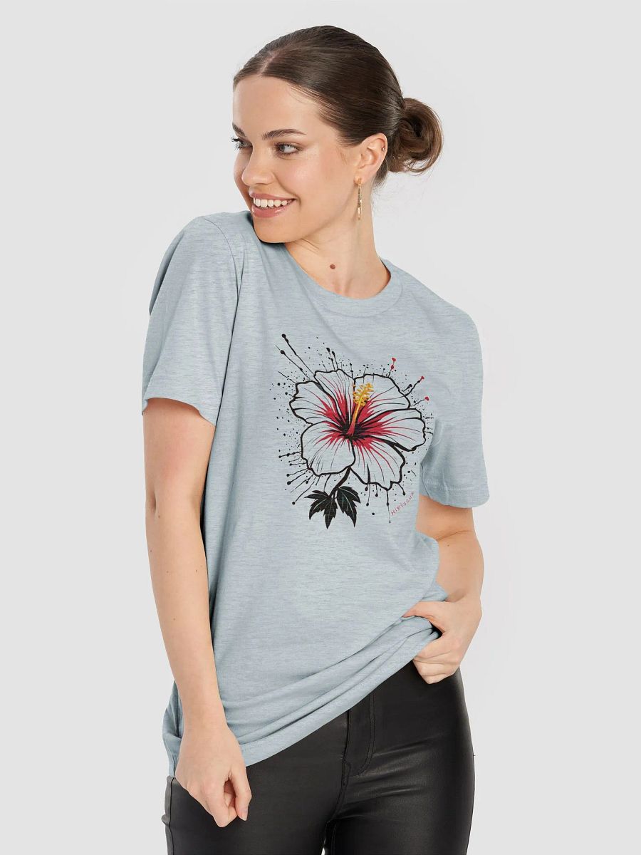 Hibiscus Flower T-Shirt, Tropical Floral Tee, Hawaii Beach Shirt, Vibrant Botanical Print, Summer Vacation Outfit, Gift for Nature Lovers product image (4)