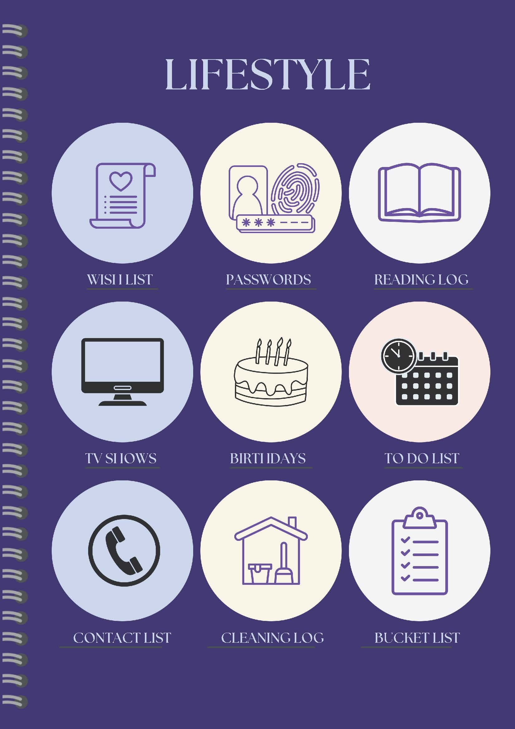 Detailed Undated Planner - Abstract Purple Marble product image (7)