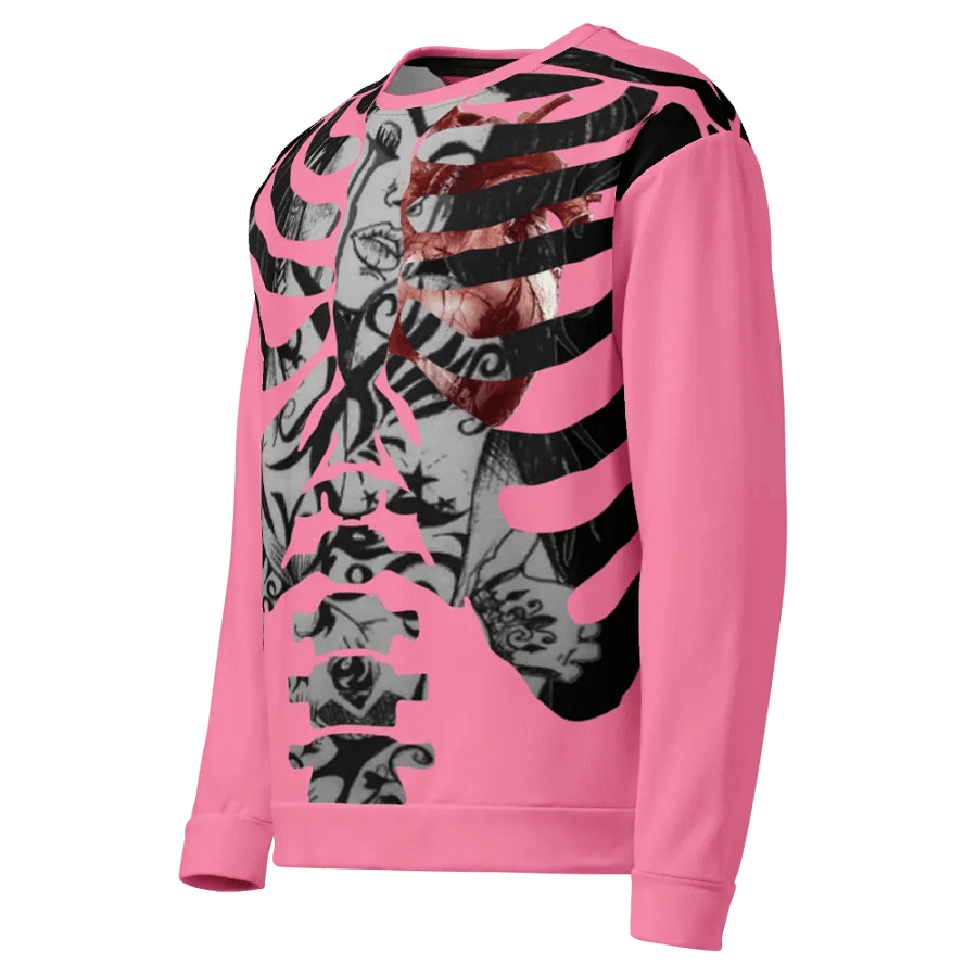Heartbreak Ribcage - TICKKE ME PINK | Unisex Sweatshirt product image (3)