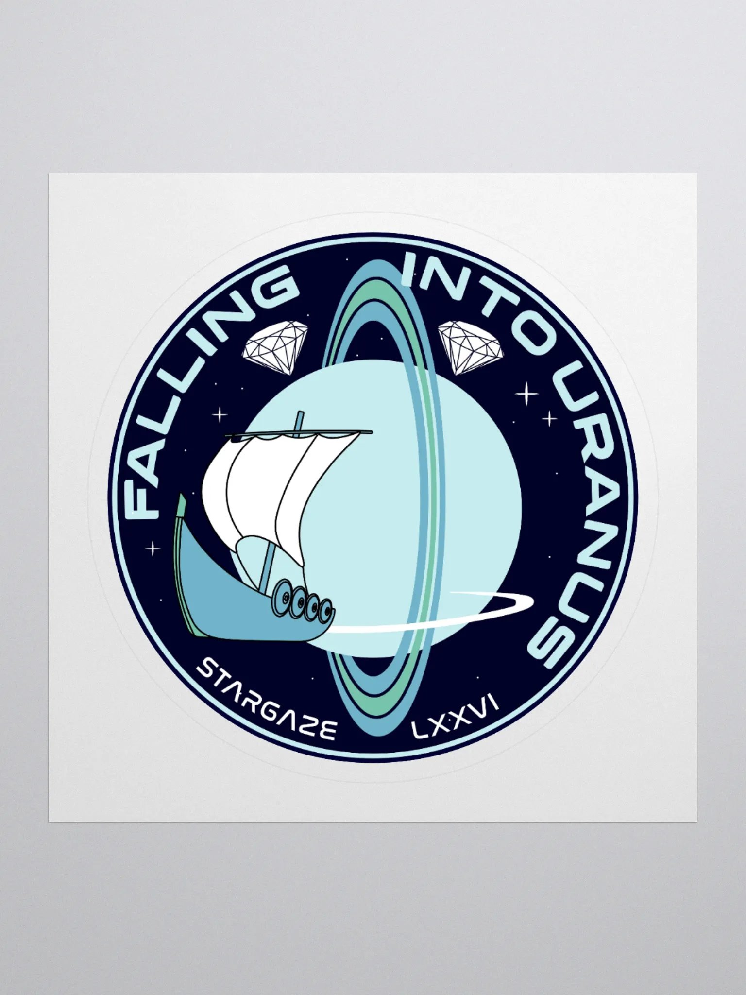 FALLING INTO URANUS STICKER product image (1)