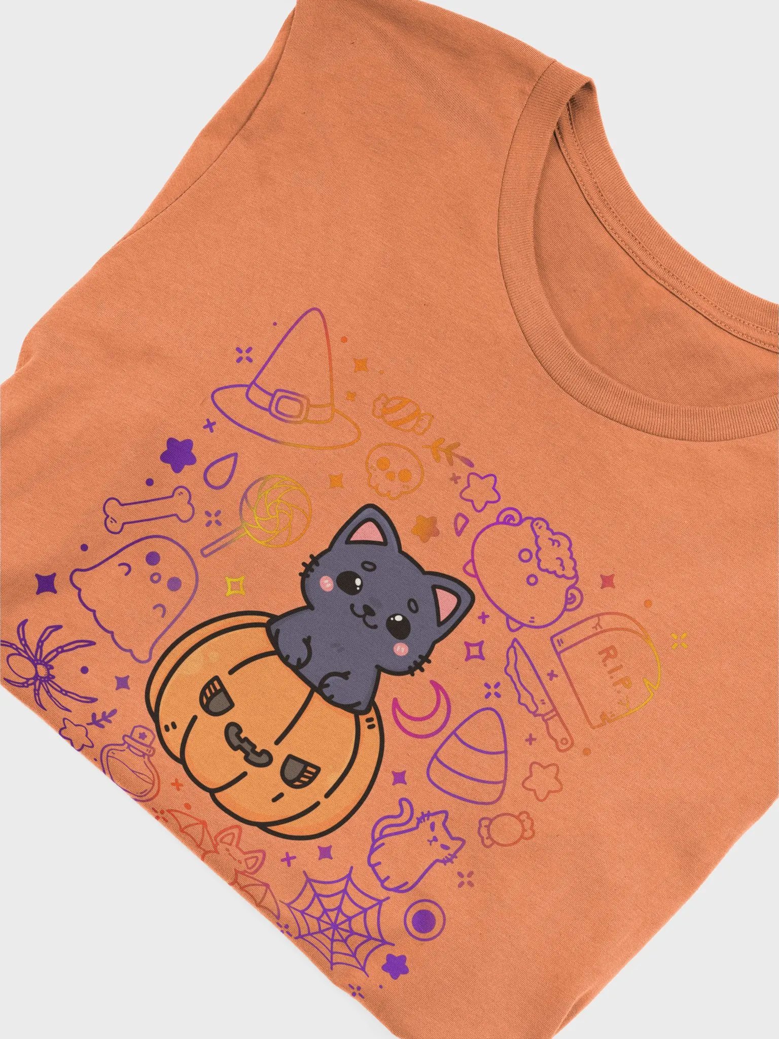 filled in pumpkin cat // t - shirt product image (1)