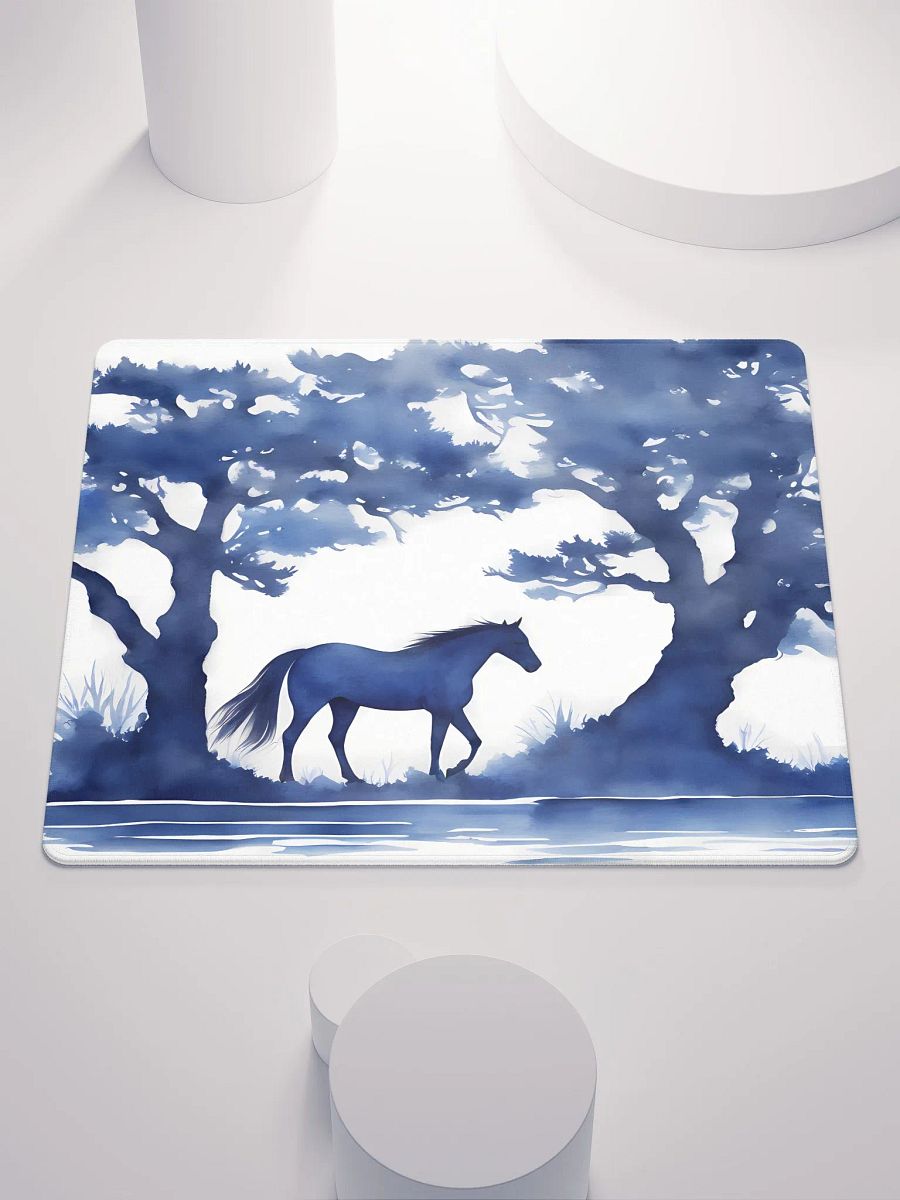Blue Horse Silhouette, Gaming Mouse Pad, 2 Sizes product image (2)