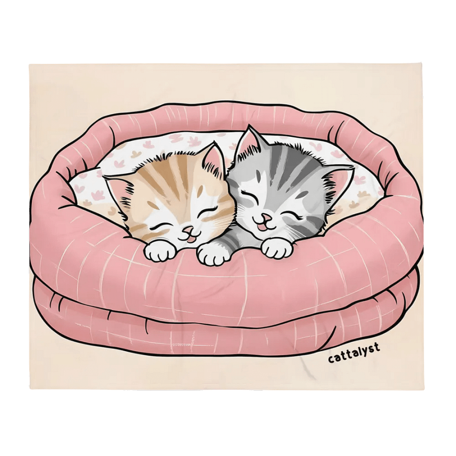 Cozy Kittens Snuggle Throw Blanket product image (1)
