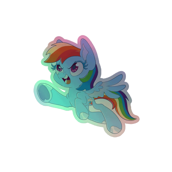 Rainbow Dash holographic sticker product image (2)