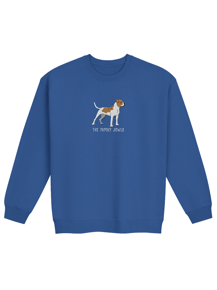 The Family Jowls Sweatshirt (Embroidered) of an American Bulldog(Tan & White) product image (13)