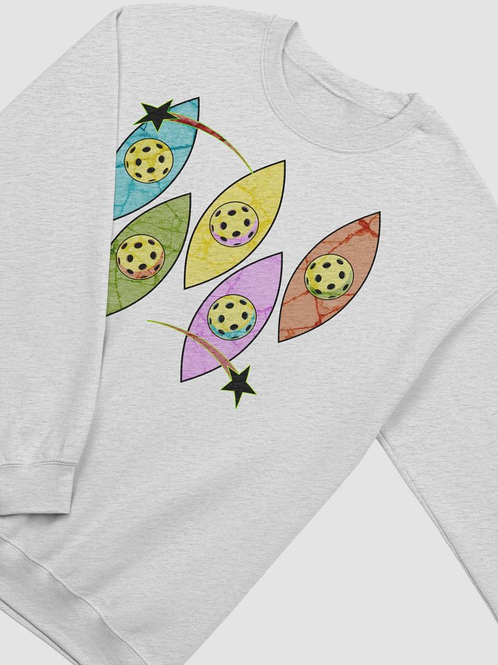 Mid Century Y2K Pickleball Marbled Crewneck Sweatshirt product image (22)