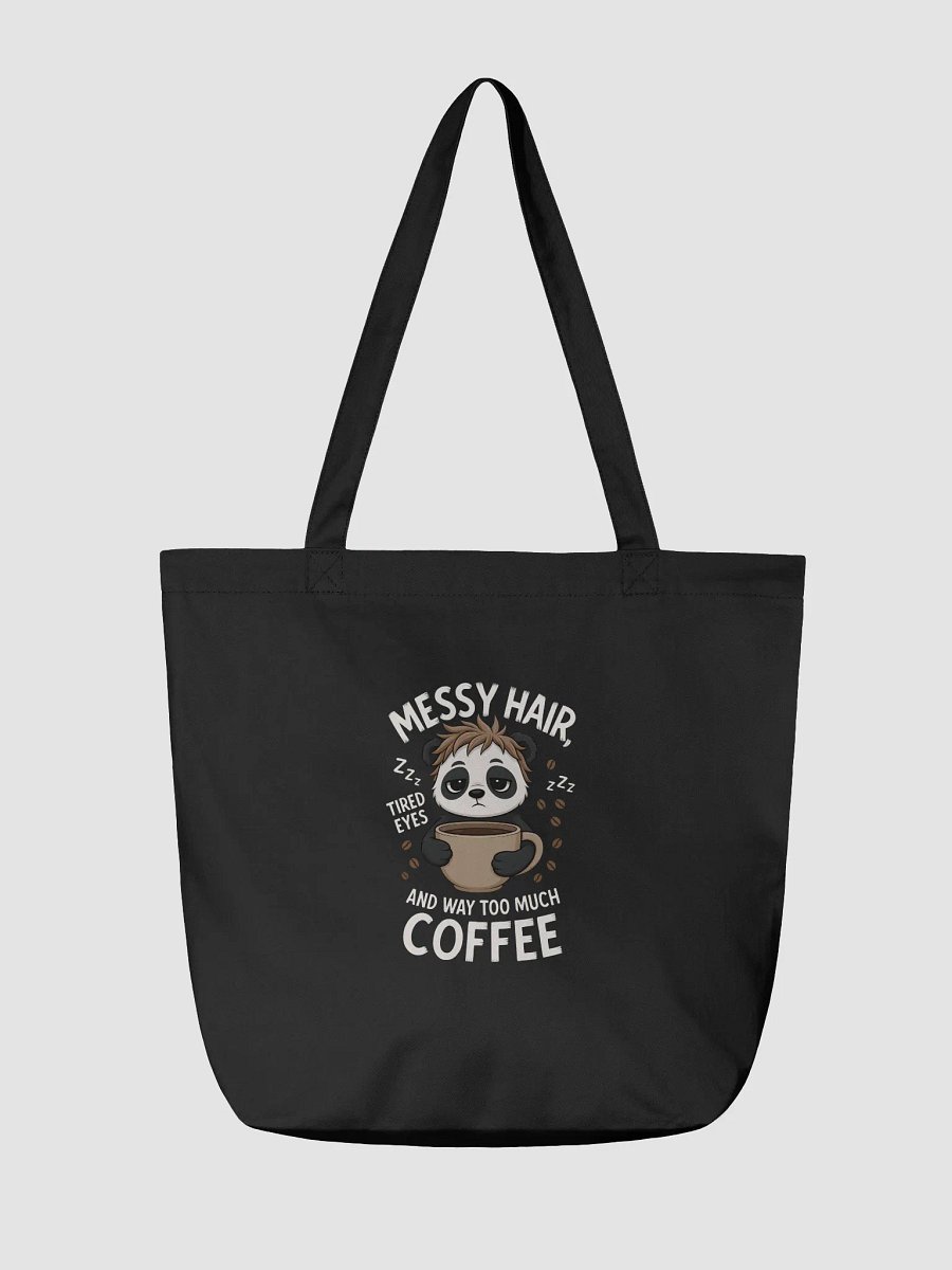 Sleepy Panda Messy Hair, Don't Care Tote Bag product image (2)