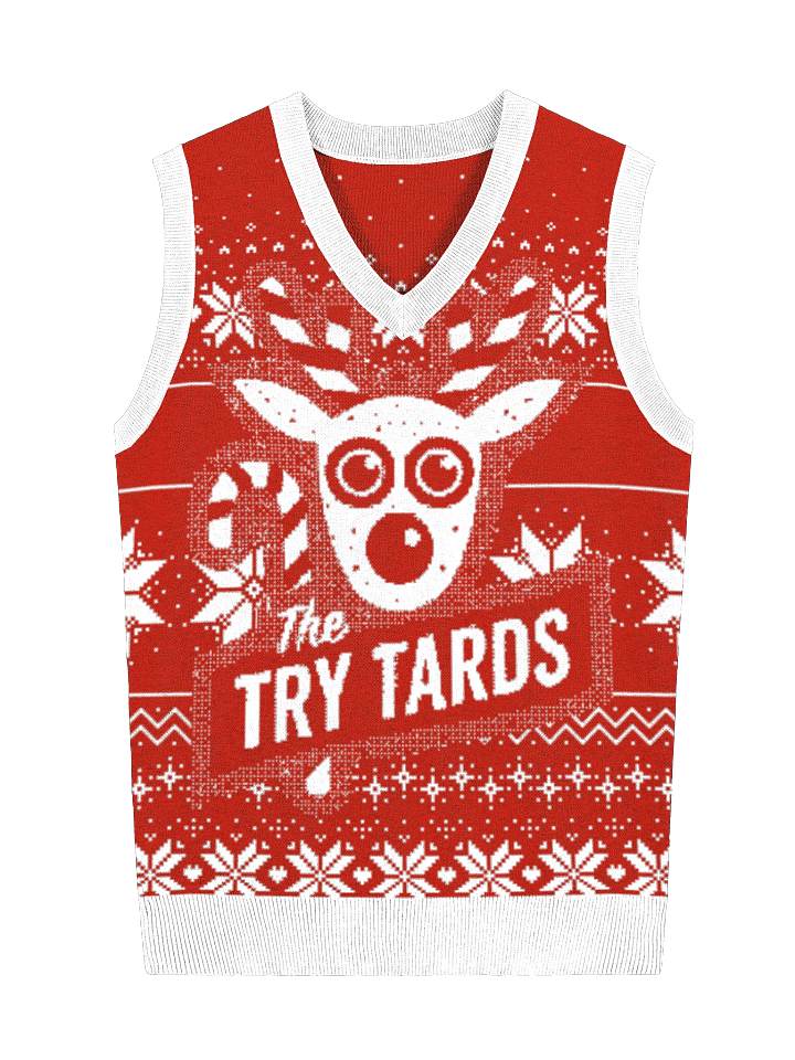 Festive Reindeer Knitted V-Neck Vest product image (5)