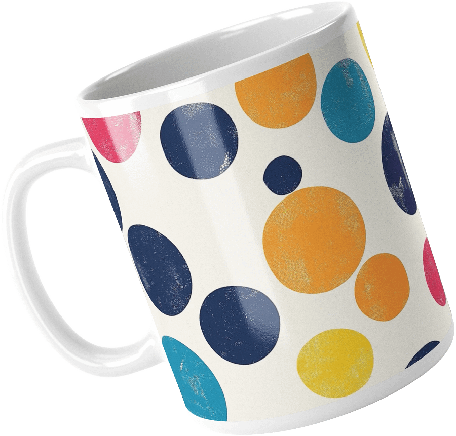 Polka Dot Illusion Vintage Retro Glossy Coffee Mug product image (3)