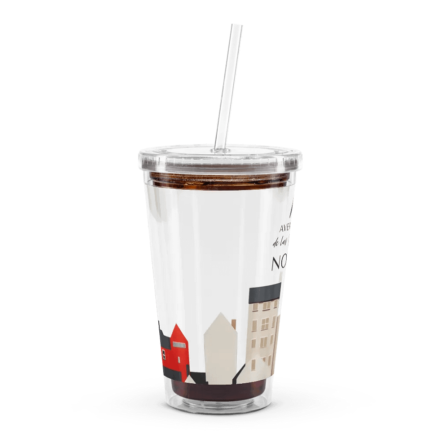 'No Nos Avergonzamos de las Buenas Noticias' Whimsical Town Spanish Tumbler product image (5)