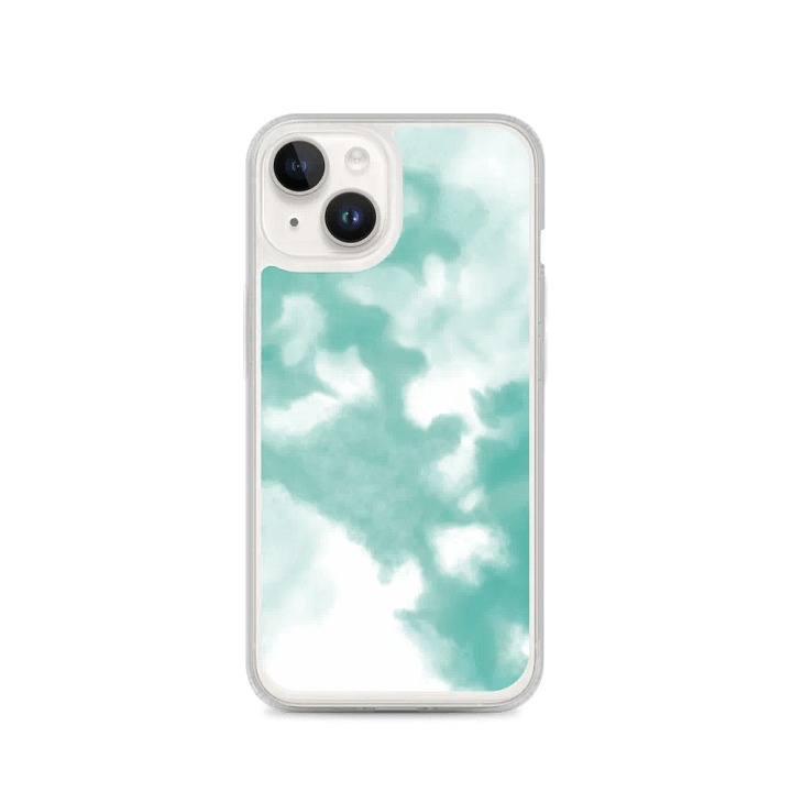 Teal Clouds MagSafe® Clear Case product image (4)