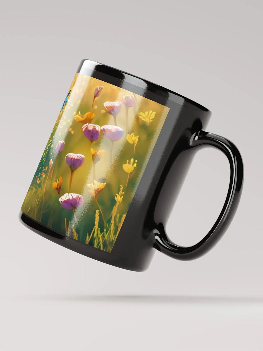 Blooming Buddies: Black Glossy Mug for Labrador Retriever Lovers product image (4)