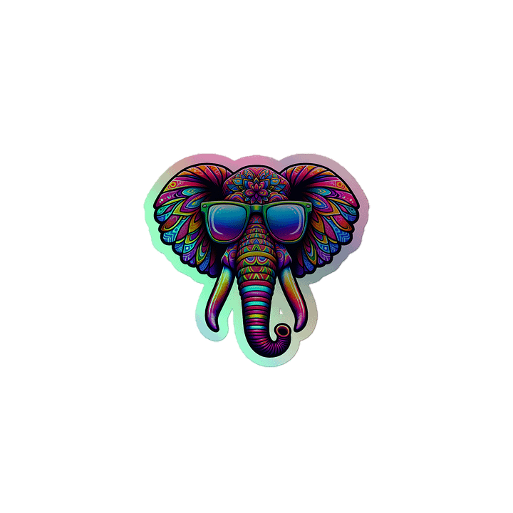 Holographic Elephant Sticker product image (1)