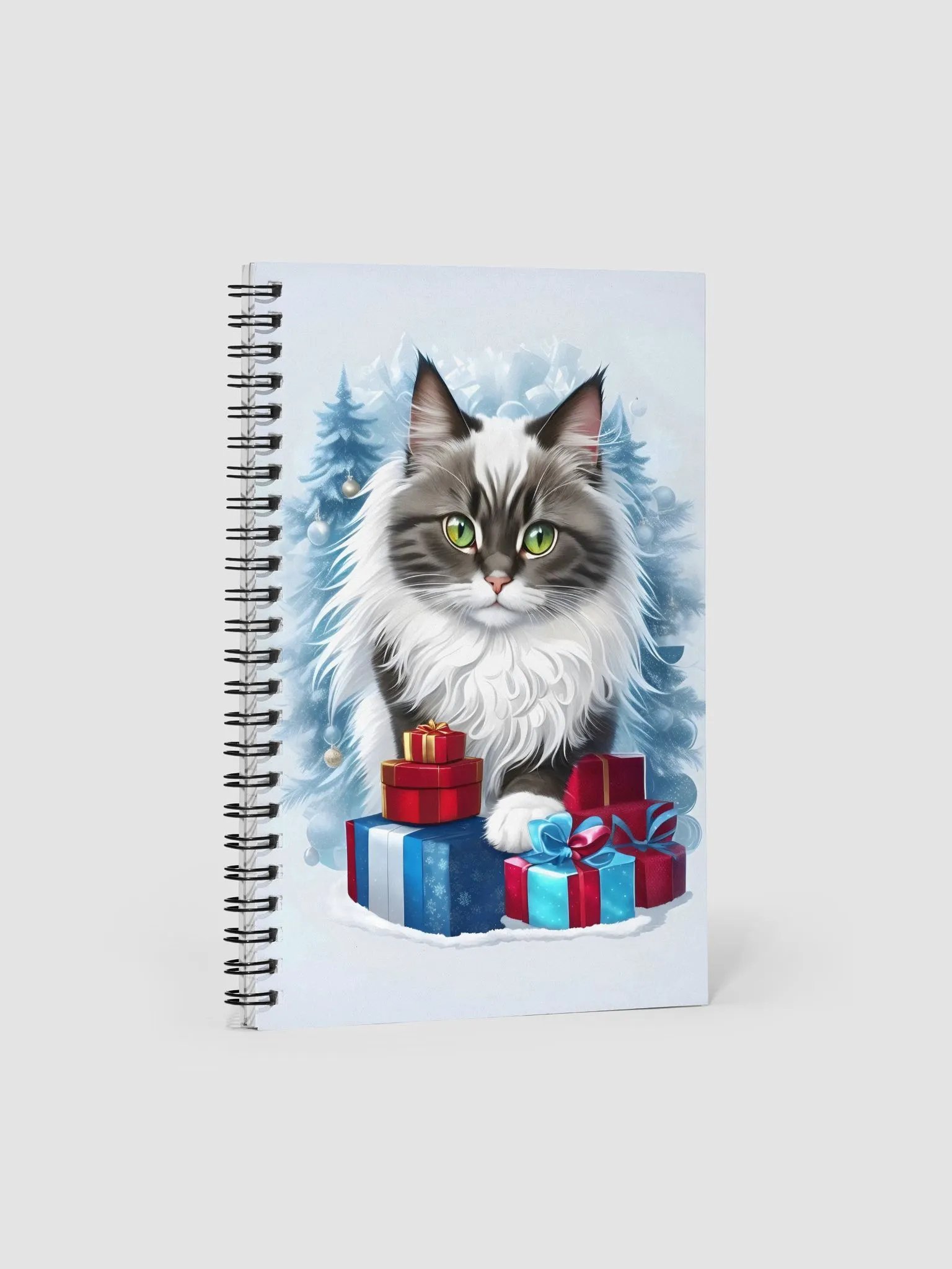 Christmas Kitty Surprise Spiral Notebook product image (1)