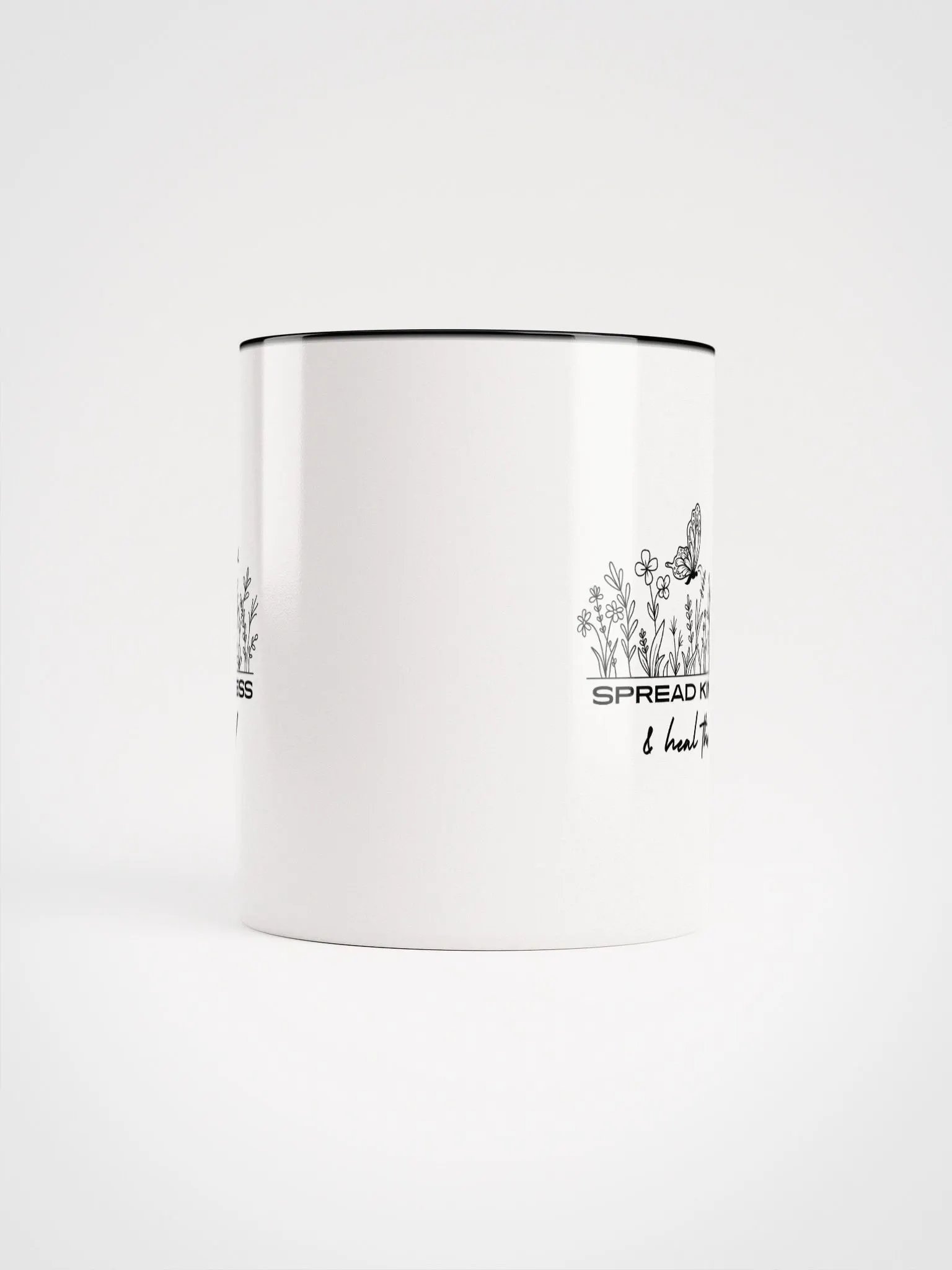 Spread Kindness Ceramic Mug - Black & White product image (5)