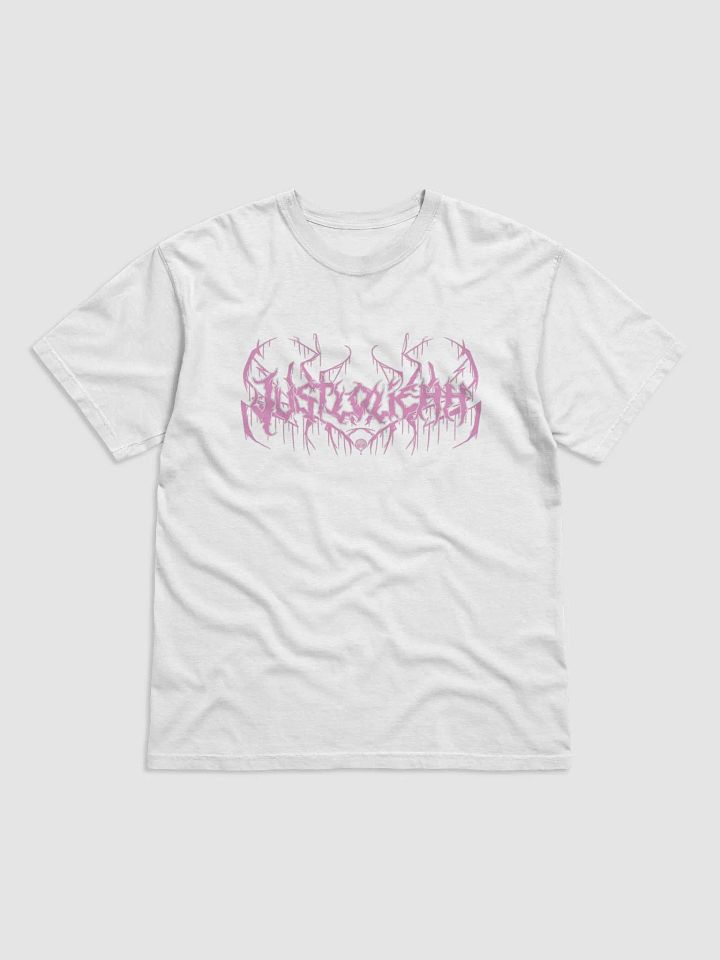 Justloliehh metal logo Pink n White TSHIRT product image (1)