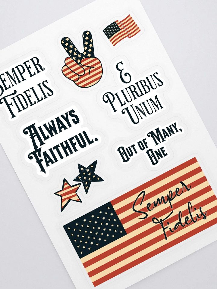 Latin Saying Patriotic US Motto Stickers product image (1)