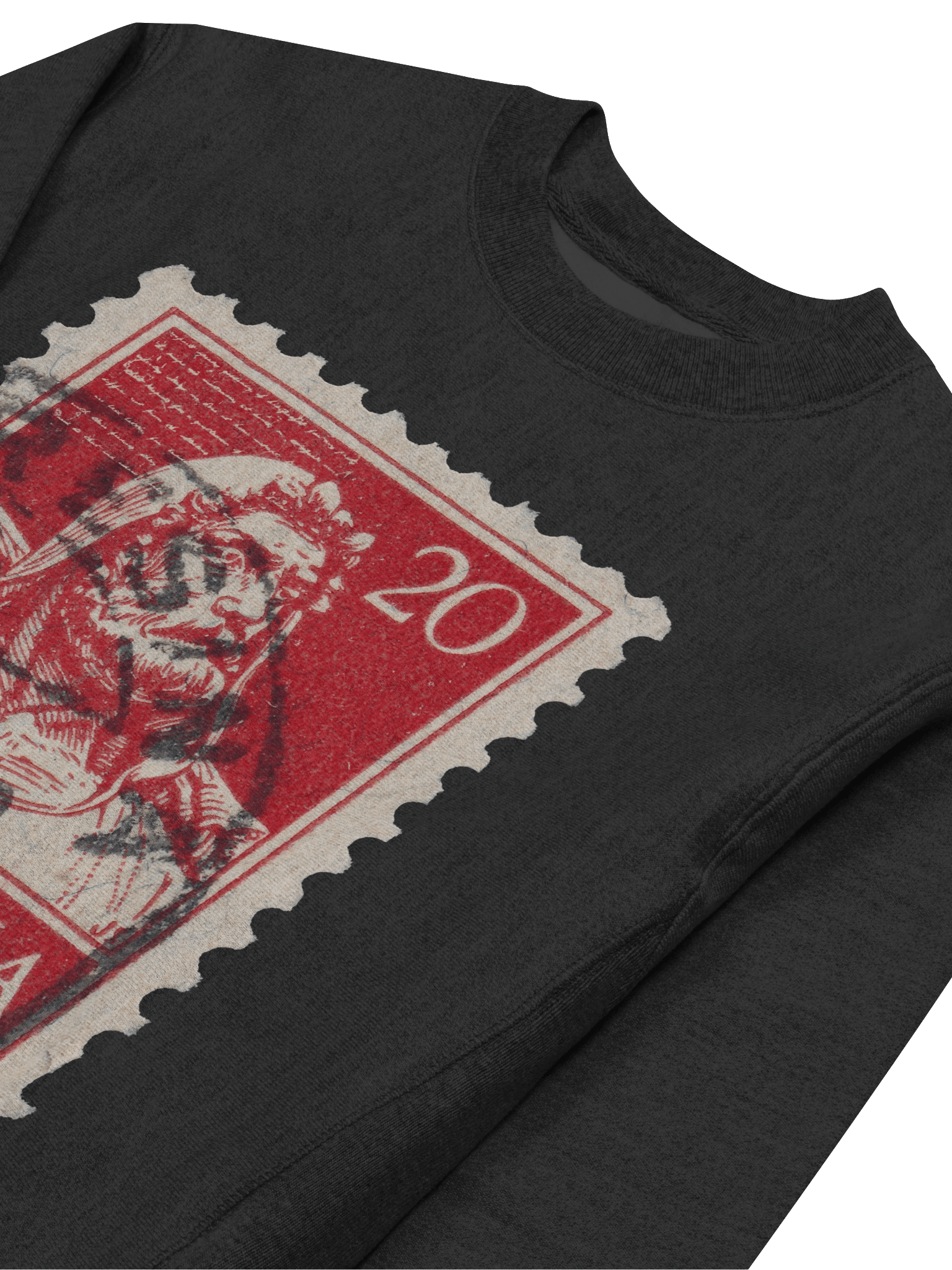 Vintage Figure Postage Stamp Crew Neck product image (2)