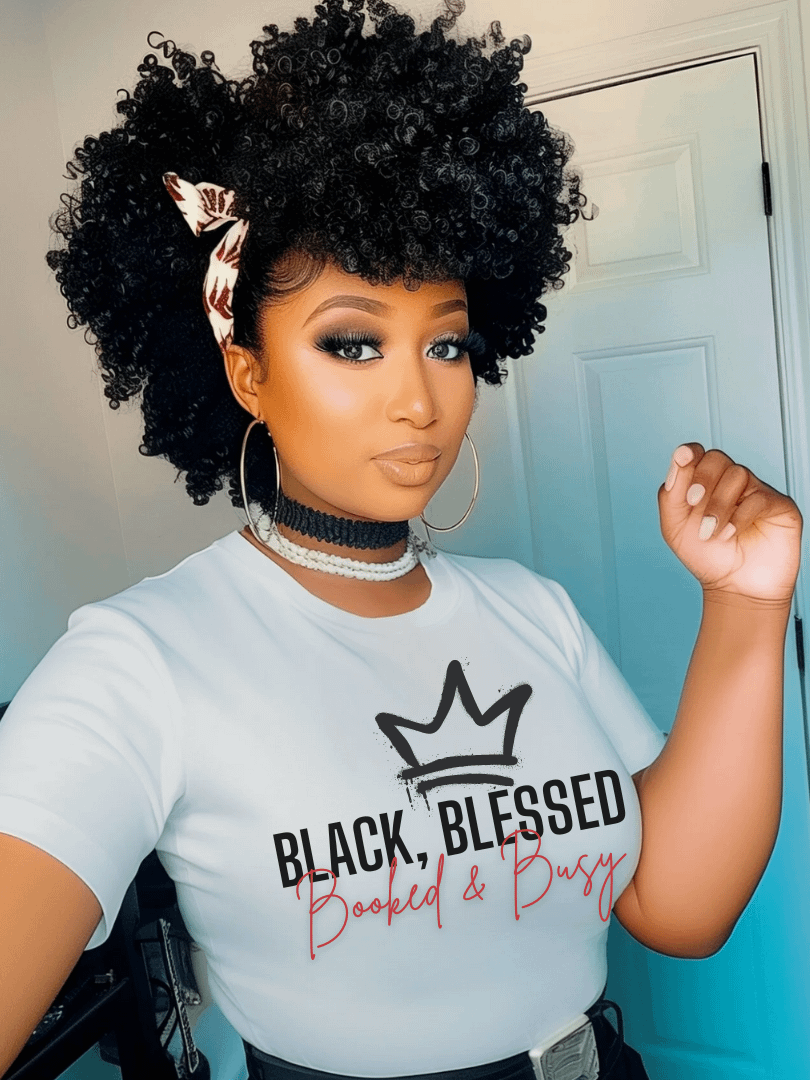 Black, Blessed, Booked & Busy Tee product image (1)
