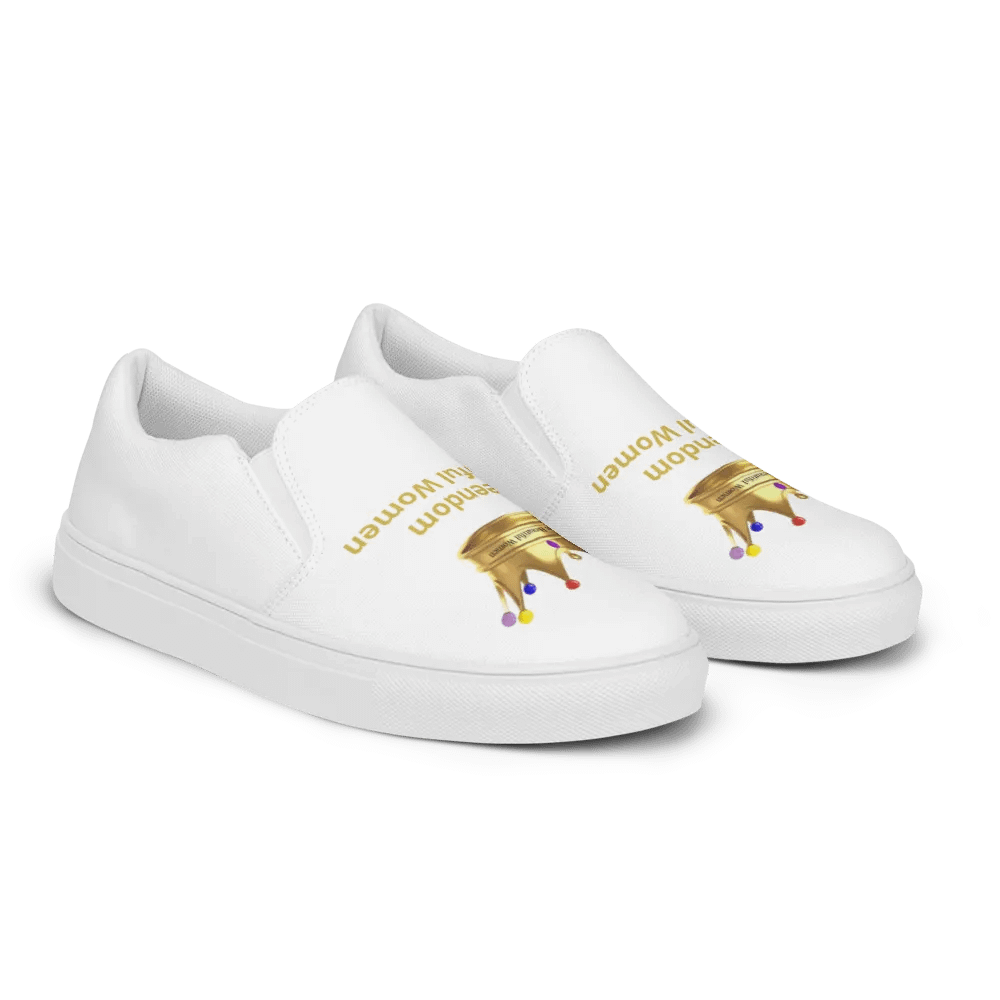 Queendom Beautiful Women Crown Canvas Shoes /White (TM) product image (3)