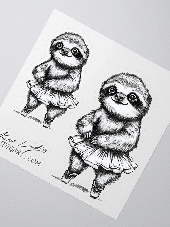 Ballet Sloth Vinyl Sticker product image (2)