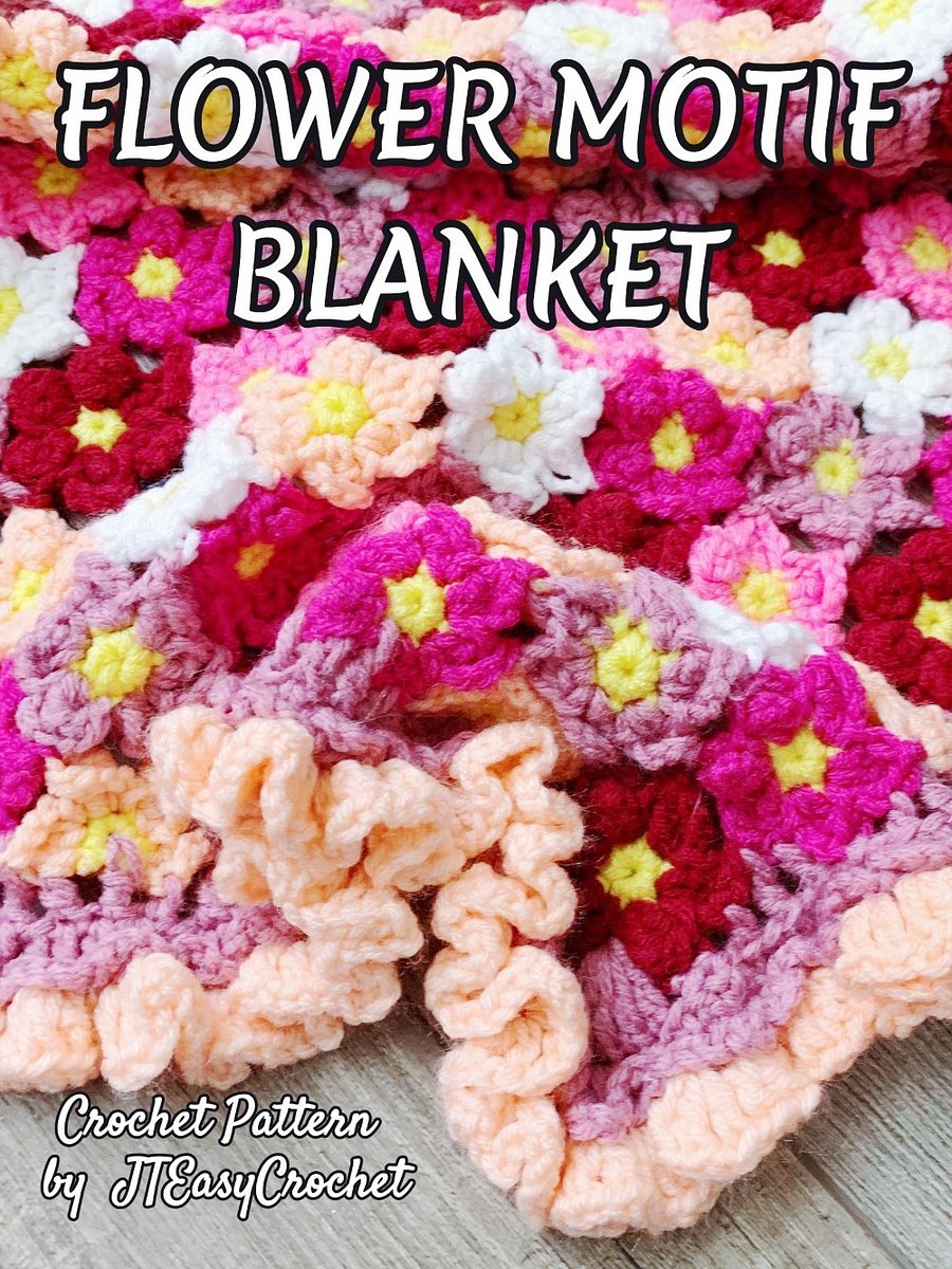 Floral Motif Blanket Crochet Pattern product image (7)