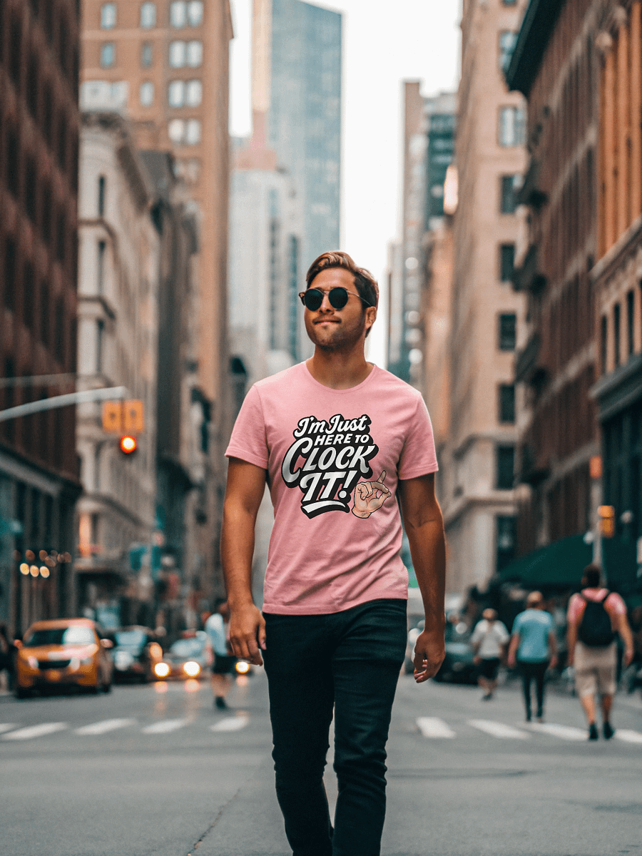 Im Just here to Clock It: TikTok Trend Unisex Tee product image (94)