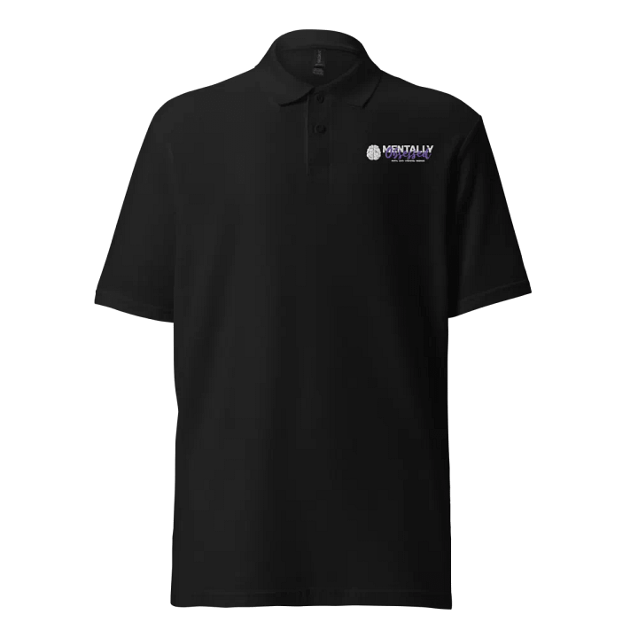 Black Mentally Obsessed polo shirt product image (1)