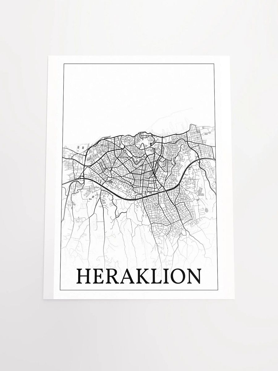 Heraklion, Crete, Greece, city map print product image (17)