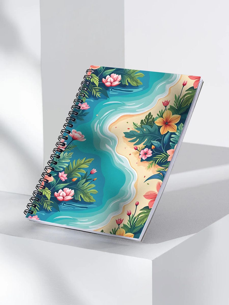 Coastal Beauty Spiral Notebook – Seaside Florida Style, Destin FL Vibes, Crab Island, Emerald Coast-Inspired 118-Page Ruled Journal product image (3)