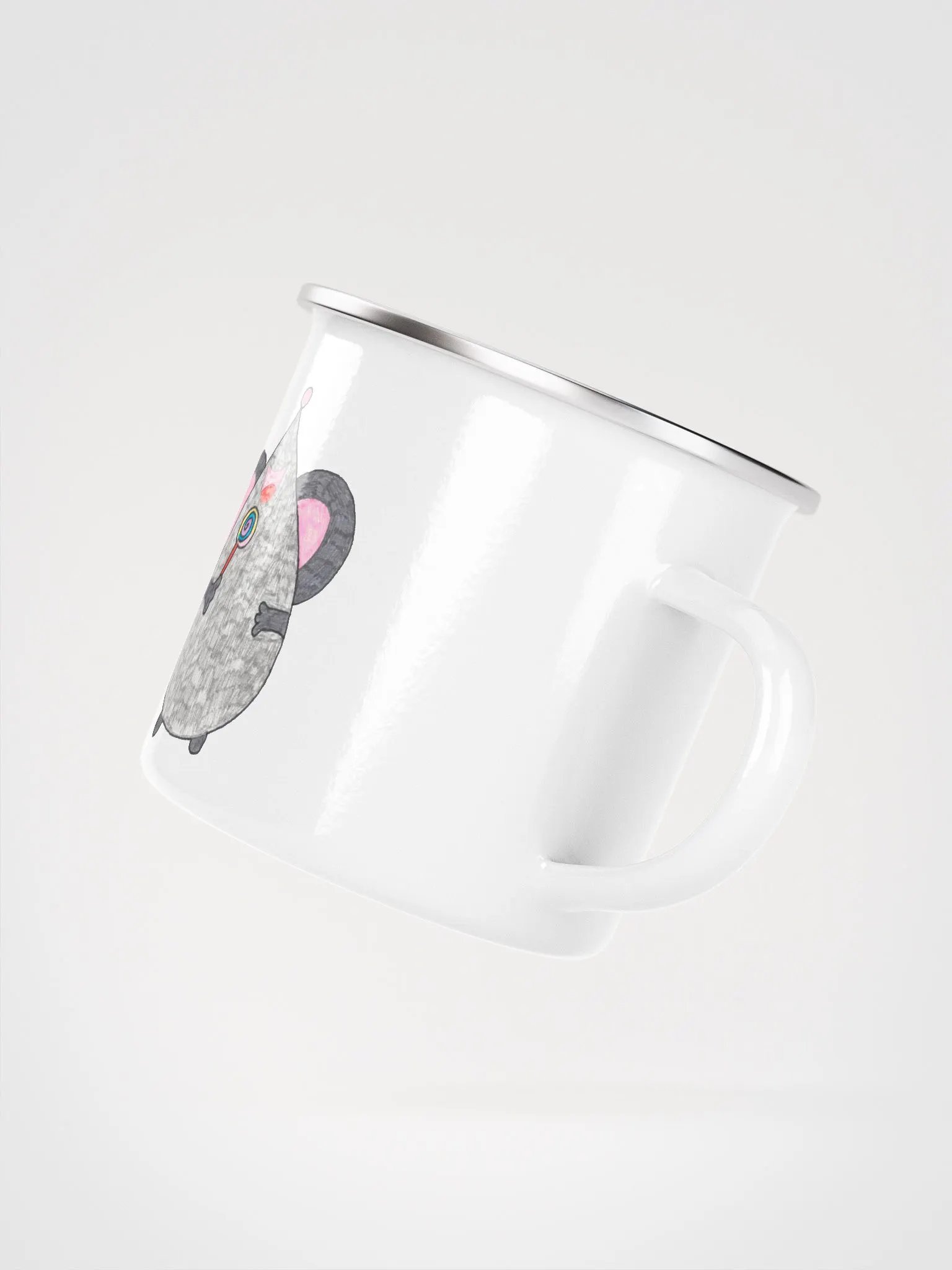 Lollipop mouse enamel mug product image (3)