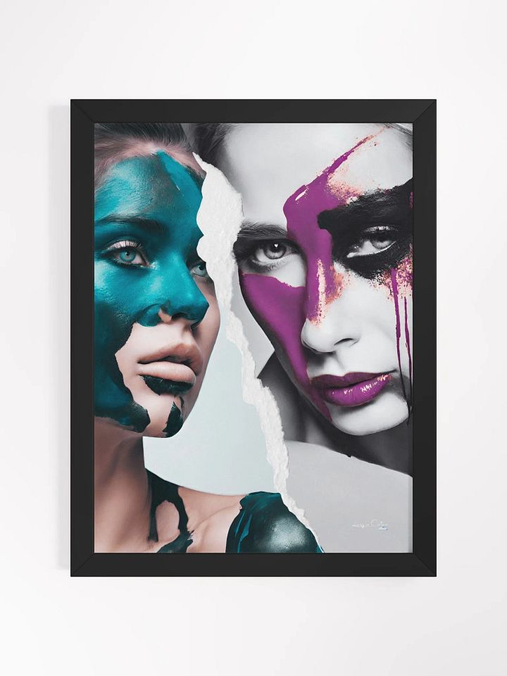 Living in Colors | Turquoise, purple and beyond | Framed Collage Painting product image (2)
